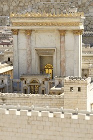 Israel, Jerusalem, Guivat Ram quarter, Israel Museum, model of Jerusalem in the Second Temple Period built by Herod the Great, replica of Herod's Temple