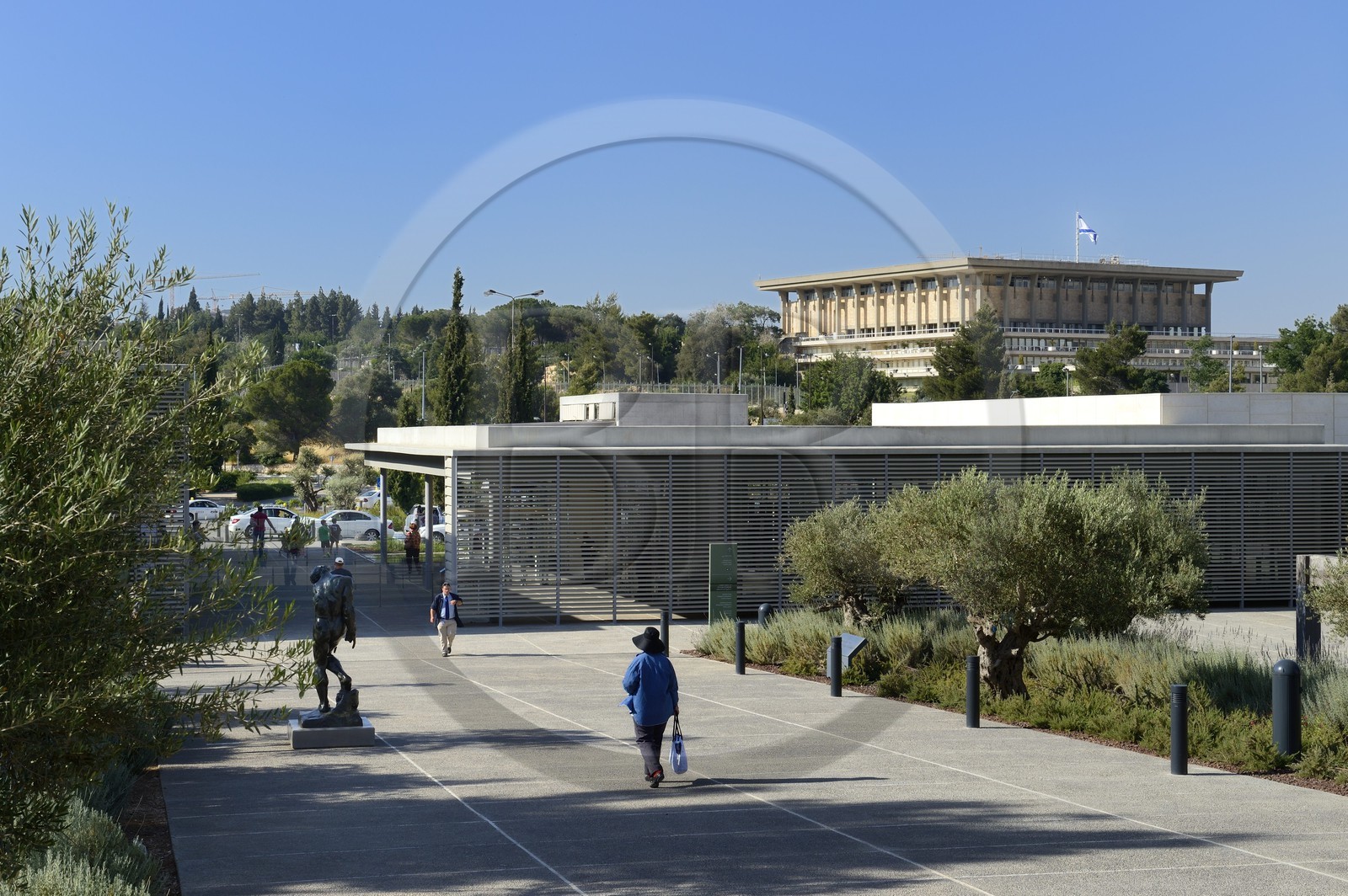 Israel, Jérusalem, quartier de Guivat Ram, musée d'Israel et la  Knesseth en arrière plan