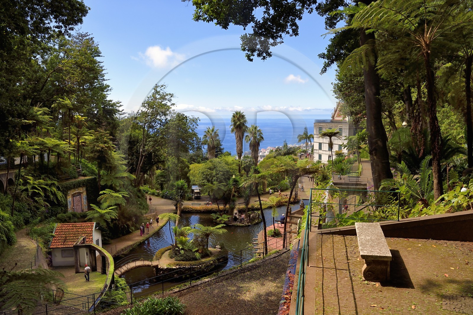 Portugal, Ile de Madère, Funchal, le jardin tropical Monte Palace, l'ancien palais au coeur de la propriété