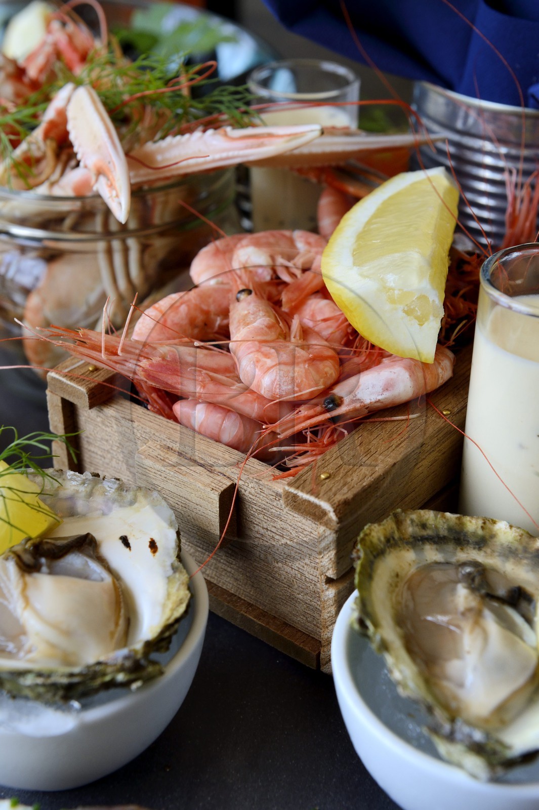 Suède, Västra Götaland, Göteborg (Gothenburg), l'Eglise du poisson (marché de poisson couvert) Feskekörka, restaurant de fruits de mer Gabriel de Gunnar et Johan Malm