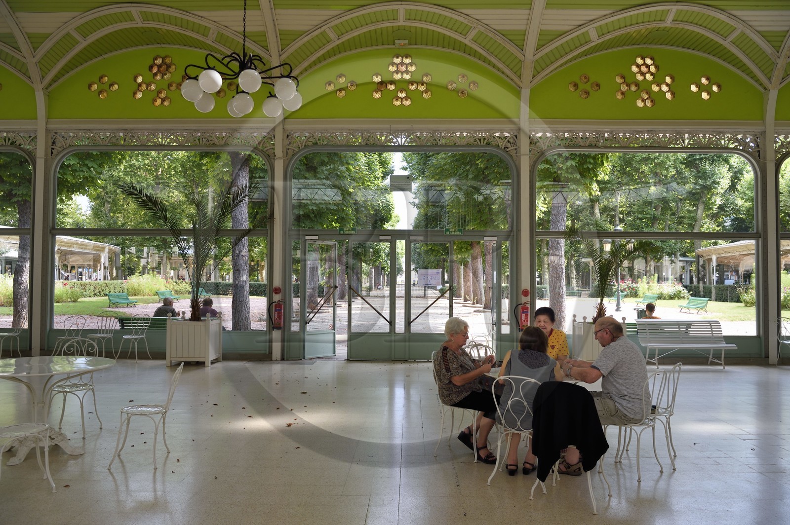 France, Allier (03), Vichy, Hall des Sources appelé aussi la Trinkalle regroupant les quatre sources d'État Grande Grille, Mesdames, Lucas et Chomel