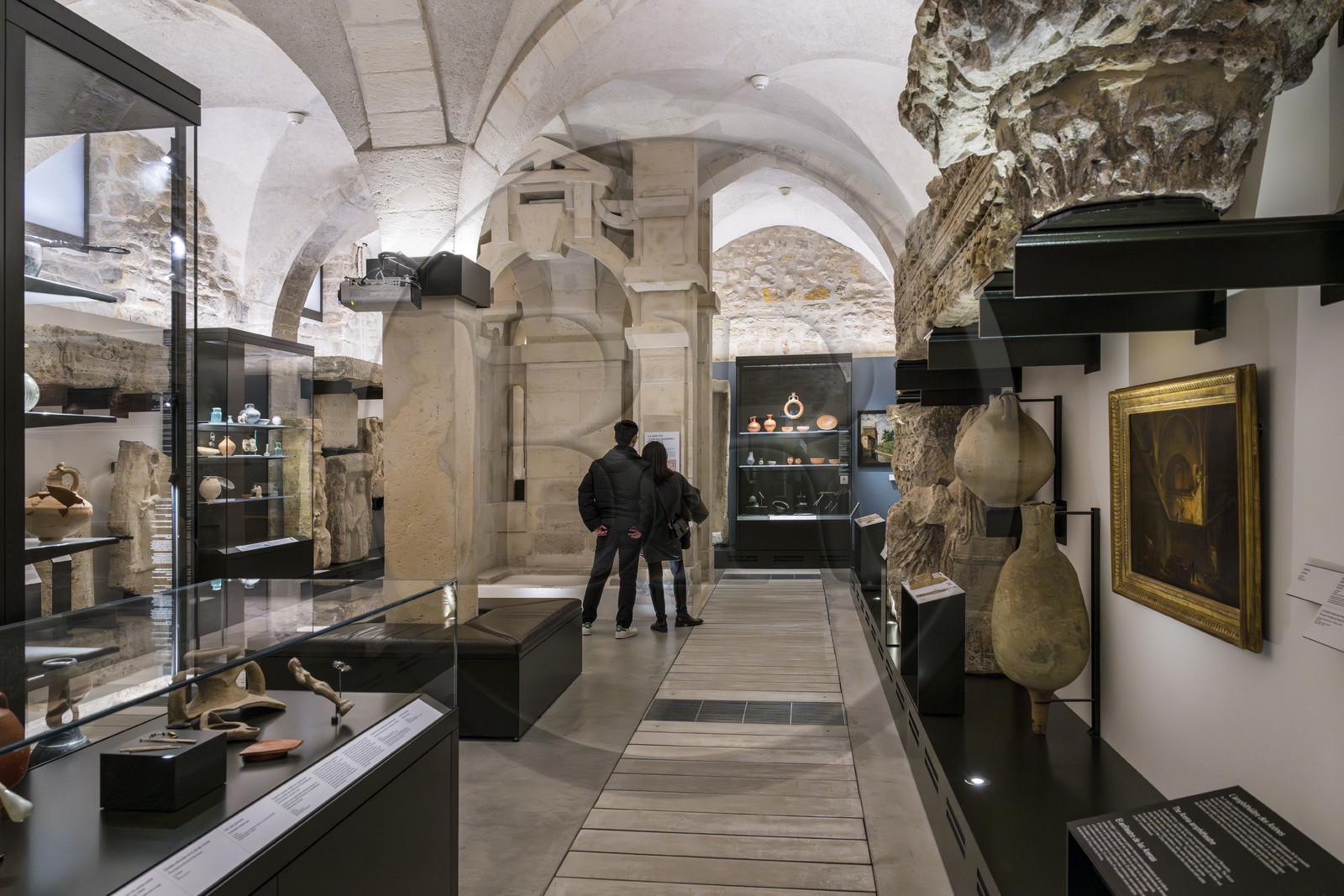 France, Paris (75), quartier du Marais, Musée Carnavalet, la salle dite Cave aux squelettes
