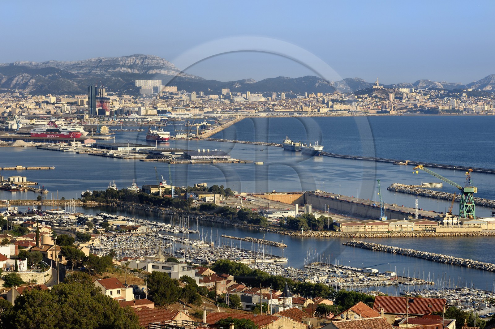 France, Bouches du Rhone, Marseille, Grand Port Maritime de Marseille or GPMM, East Basin, Marina Estaque