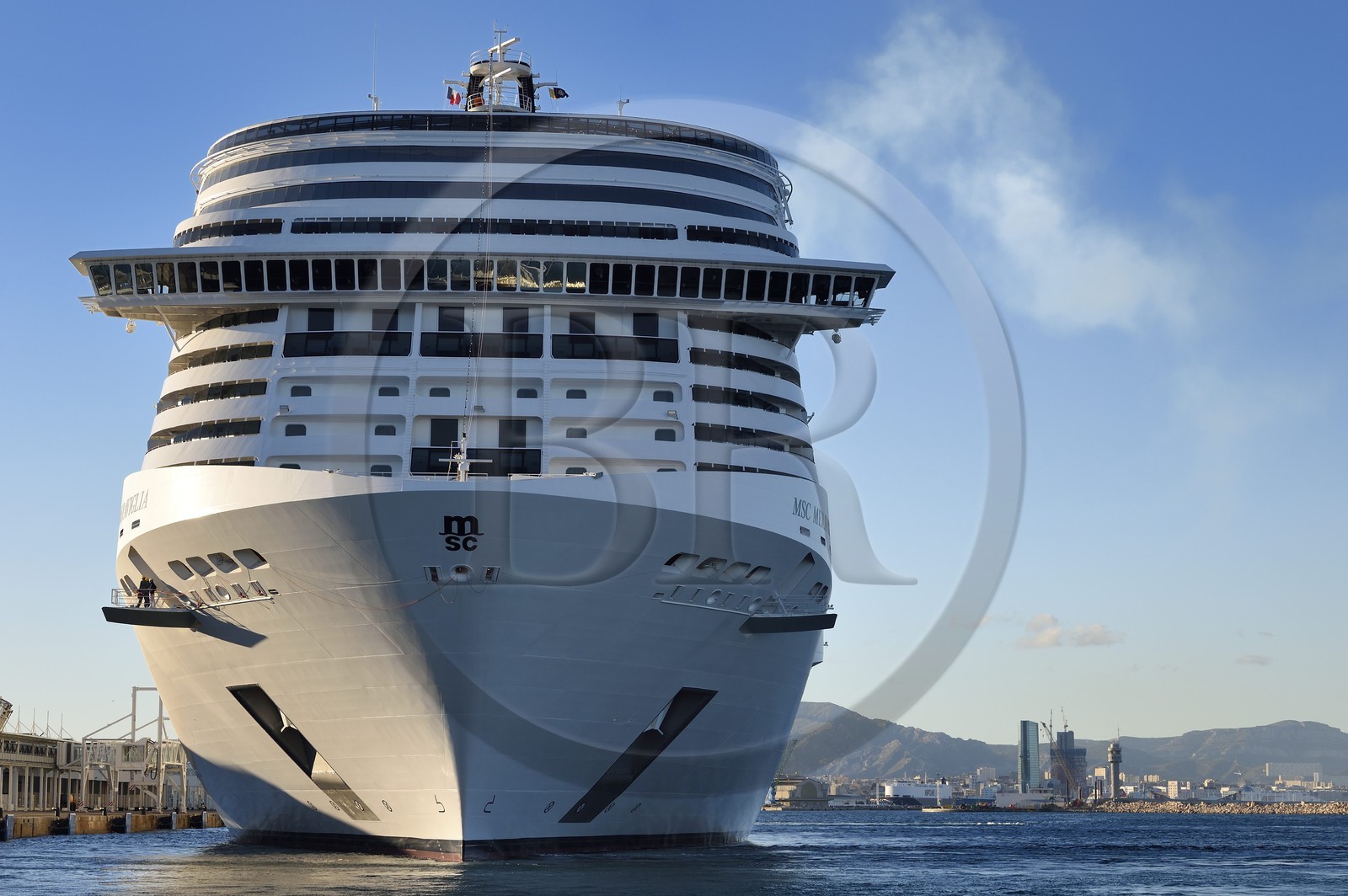 France, Bouches du Rhone, Marseille, Euroméditerranée Zone, Great Seaport of Marseille, cruise ship