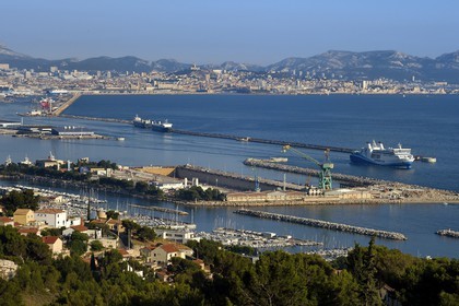 France, Bouches du Rhone, Marseille, Grand Port Maritime de Marseille or GPMM, East Basin, Marina Estaque