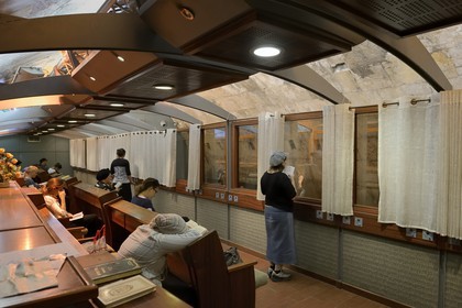Israel, Jerusalem, holy city, the old town listed as World Heritage by UNESCO, covered part of the Western Wall part of the retaining walls of the Temple Mount built by Herod the Great, Orthodox Jews praying, upper space reserved for women