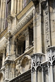 France, Seine-Maritime (76), Rouen, une des facades du Bureau des Finances du début XVIème siècle actuel office de tourisme