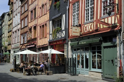 France, Seine Maritime, Rouen, the medieval street Martainville beside the St Maclou church