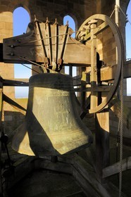 France, Manche, the abbey of Mont Saint Michel, listed as World Heritage by UNESCO, the bell of the church