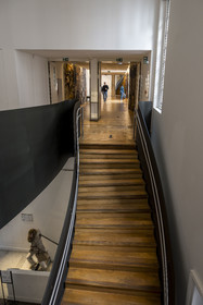 France, Paris, Marais district, Carnavalet Museum, one of the new staircases installed in the mansion
