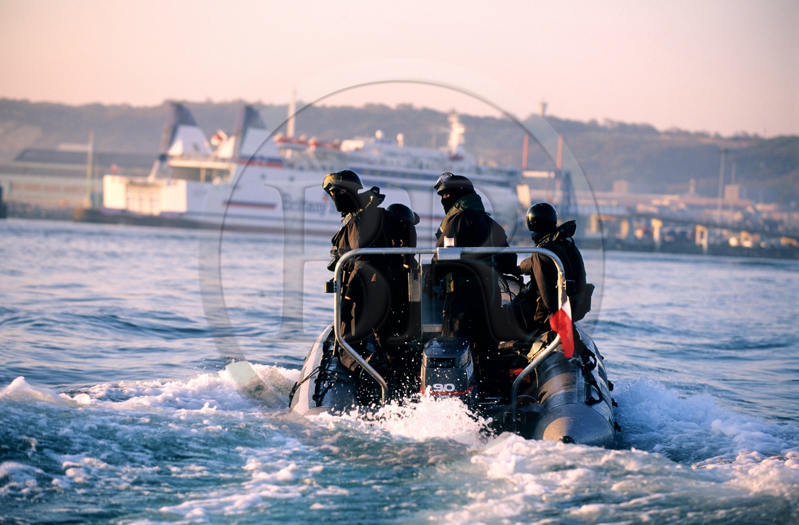 France, Manche (50), Cotentin, rade de Cherbourg, commando de fusilliers marins