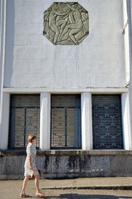 France, Allier (03), Vichy, place Charles de Gaulle, house of associations and village hall, originally an Art Deco theater built in 1935
