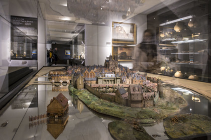 France, Paris, Marais district, Carnavalet Museum, basements, model of the Ile de la Cité as it was imagined in the 19th century