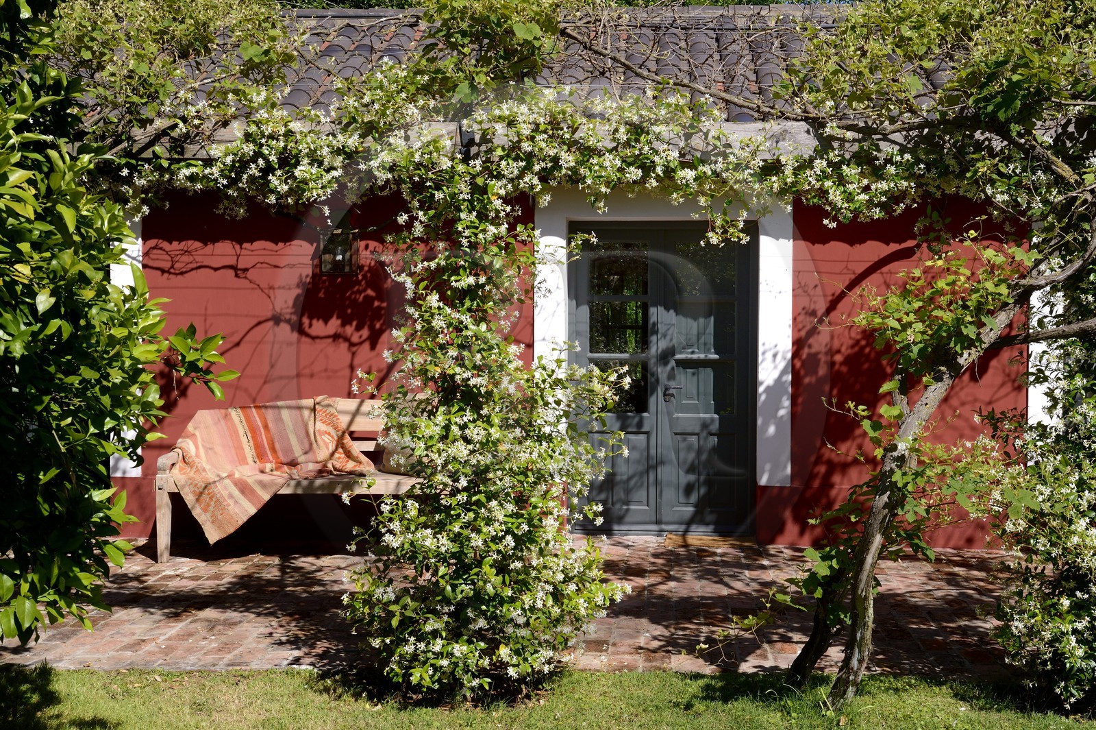 Argentine, province de Buenos Aires, San Antonio de Areco, estancia La Bamba de Areco, extérieur de chambre