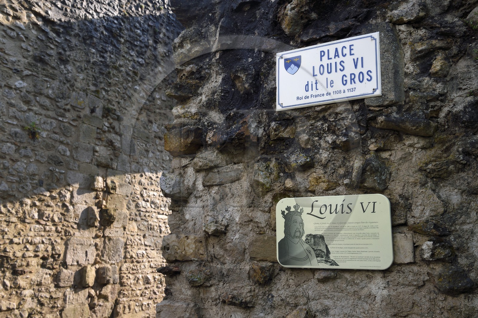 France, Yvelines (78), Montchauvet, la Porte de Bretagne, vestige des fortifications du XIIe siècle