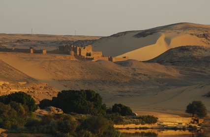 Egypte, Haute Egypte, Nubie, vallée du Nil, Assouan, le monastére Saint-Siméon sur la rive gauche du Nil