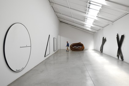 France, Var, Le Muy, Fondation Bernar Venet, Venet paintings in the former factory converted into an exhibition hall