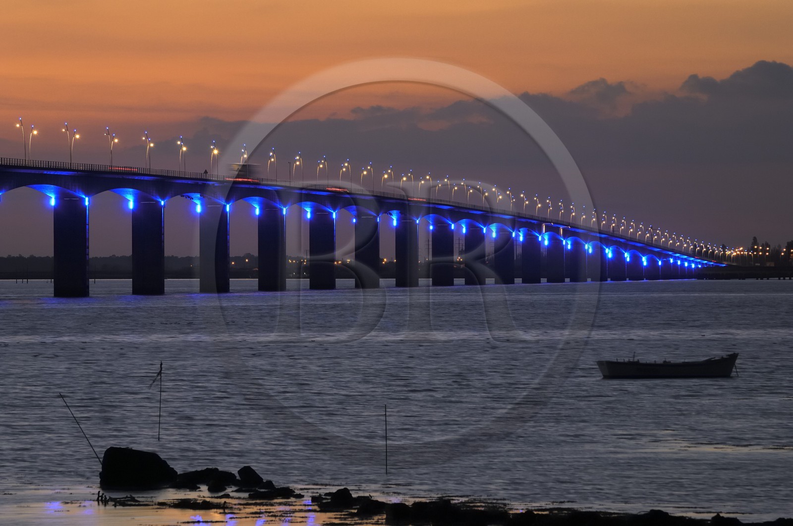 France, Charente-Maritime (17), Ile d'Oléron, le pont viaduc d'Oléron