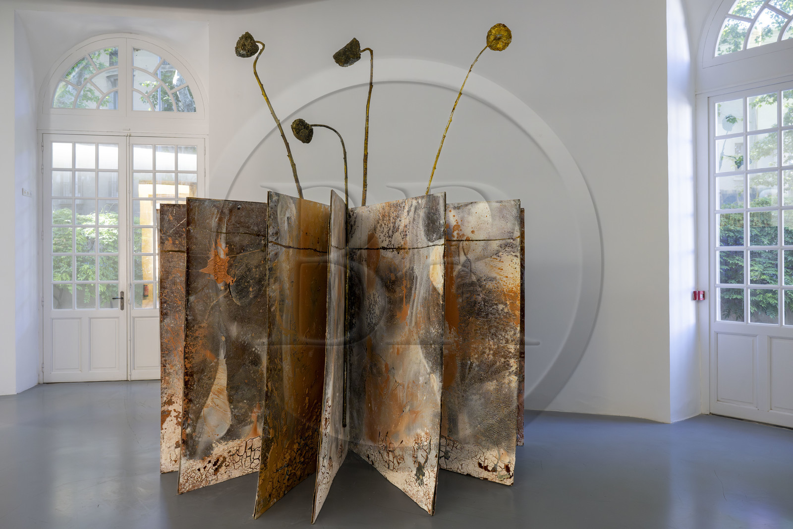 France, Vaucluse (84), Avignon, Collection Lambert, Musée d'Art Contemporain, aménagé dans les hôtels particuliers de Caumont et de Montfaucon du XVIIIe siècle, oeuvre de Anselm Kiefer, sans titre (2006)