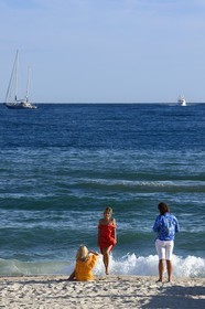 France, Alpes-Maritimes, Cannes, the Croisette beach, photo shooting