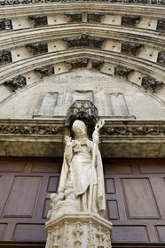 France, Meurthe-et-Moselle, Saint-Nicolas-de-Port basilica, statue of Saint Nicolas