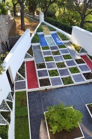 France, Var (83), Hyères, villa Noailles, architecte Robert Mallet Stevens, jardin cubiste de Gabriel Guevrekian