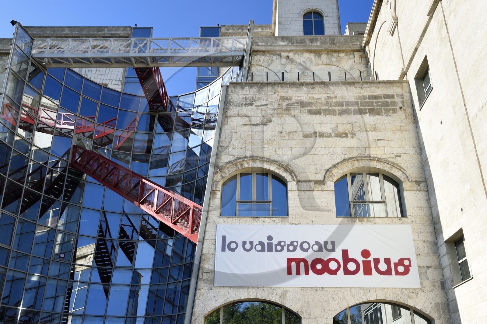 France, Charente (16), Angoulême, Cité internationale de la bande dessinée et de l’image (CIBDI), le Vaisseau Moebius, batiment de l'architecte Roland Castro