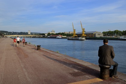 France, Seine Maritime, Rouen, the former docks on the Seine banks