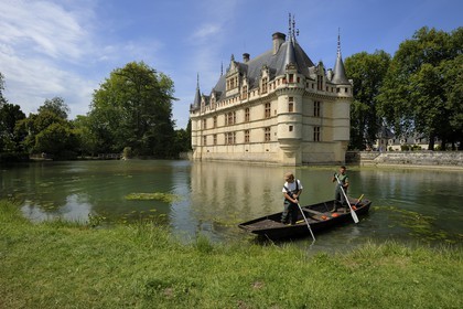 France, Indre-et-Loire (37), Vallée de la Loire classée Patrimoine Mondial de l' UNESCO, château d' Azay-le-Rideau