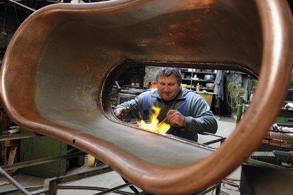 France, Manche, Villedieu les Poeles, Copper workshop, Jean Pierre Couget