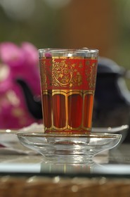 Egypte, Haute Egypte, Nubie, vallée du Nil, Assouan, l'hotel Old Cataract, verre de thé