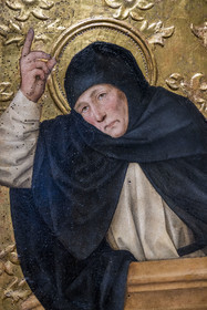 France, Paris, Musée de Cluny - Musée national du Moyen-Age (Middle Ages Museum in the former Hotel de Cluny), the Dominican Saint Vincent Ferrier by Antoine de Lonhy, Piedmont around 1470-1480