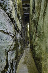 Israel, Jerusalem, holy city, the old town listed as World Heritage by UNESCO, Kotel underground along the Western Wall, abandoned former aqueduct of the Hasmoneans by the construction of the second temple