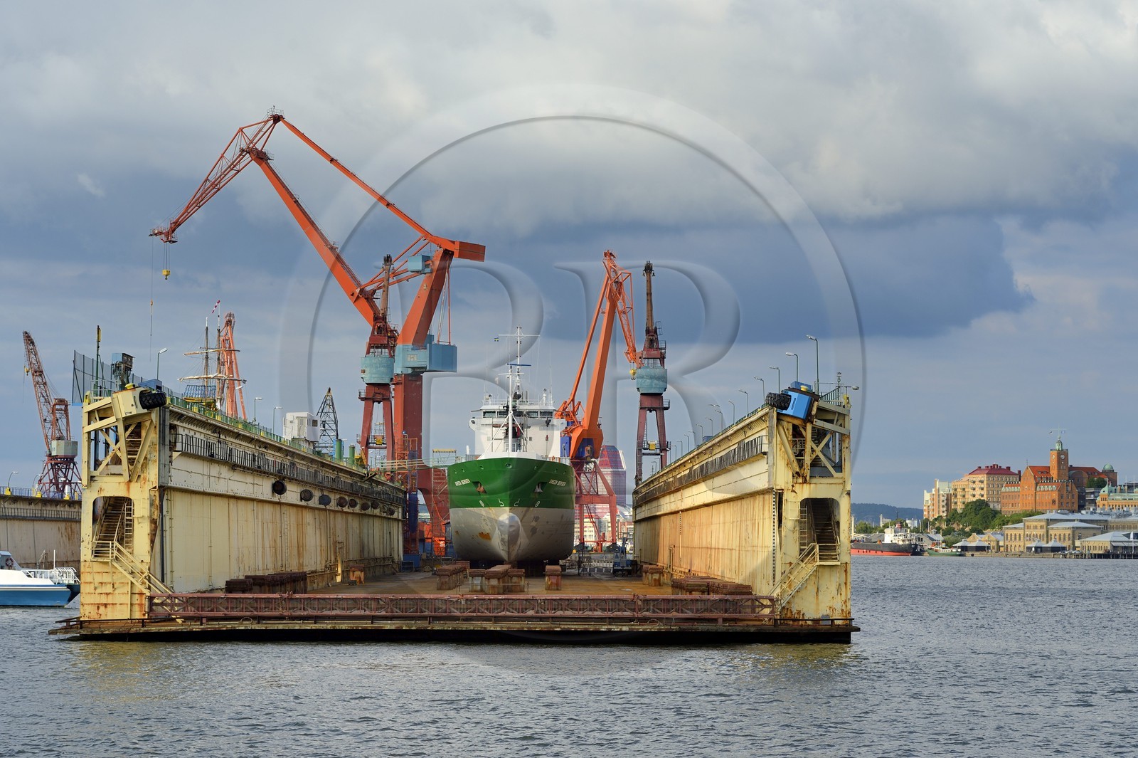 Suède, Västra Götaland, le port de Göteborg (Gothenburg), chantier naval