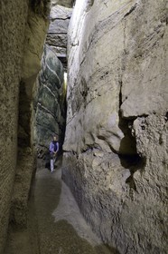 Israel, Jerusalem, holy city, the old town listed as World Heritage by UNESCO, Kotel underground along the Western Wall, abandoned former aqueduct of the Hasmoneans by the construction of the second temple