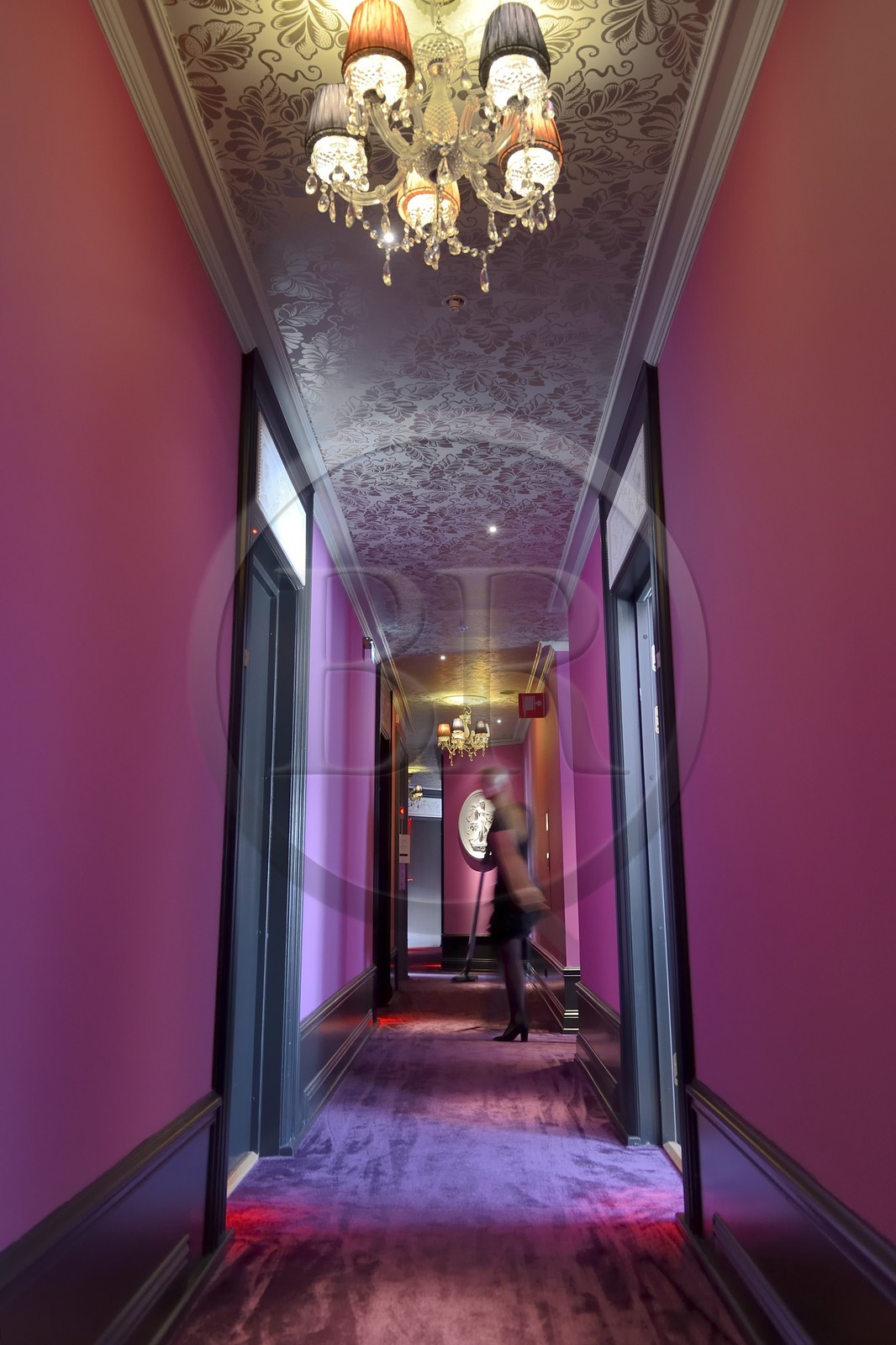 Suède, Västra Götaland, Göteborg (Gothenburg), Dorsia Hotel, corridor