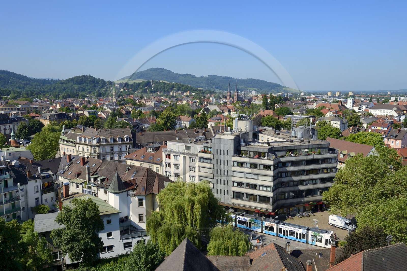 Allemagne, Bade-Wurtemberg, Fribourg en Brisgau depuis le Schlossberg