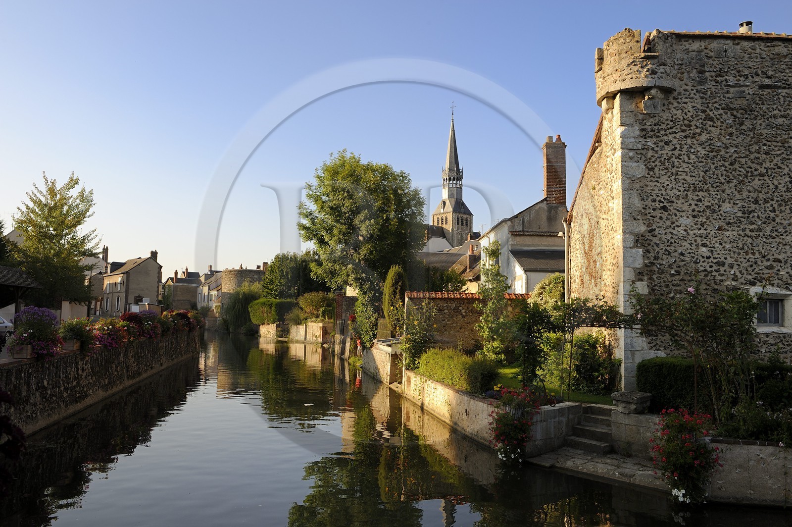 France, Eure-et-Loir (28), Bonneval, le fossé des remparts