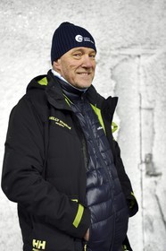 Norway, Svalbard, Spitzbergen, Longyearbyen, Svalbard Global Seed Vault (Seed Bank), antechamber of the 3 storage areas dug in the rock and at a constant temperature of -4°C provided by the permafrost, access door at the storage room artificially maintained at -18°C, Åsmund Asdal from NordGen