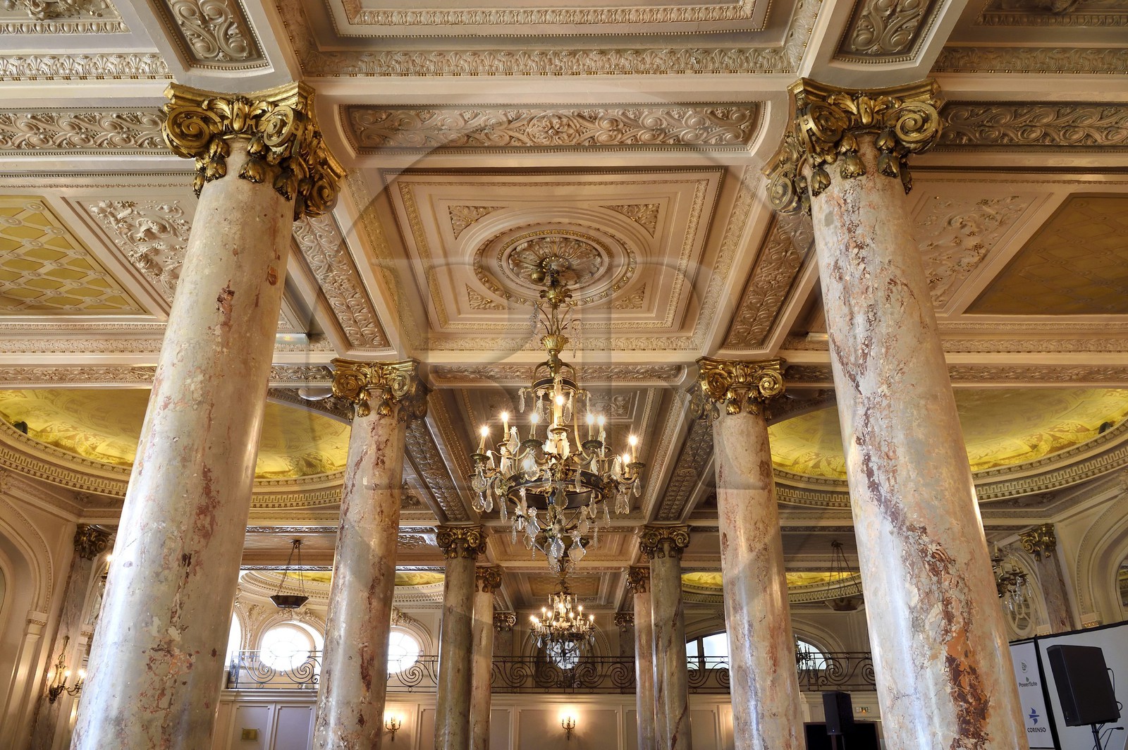 France, Alpes-Maritimes (06), Cannes, le palace du Carlton sur le boulevard de la Croisette, la salle de réception