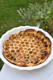 France, Home-baked mirabelle tart