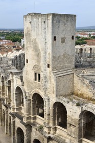 France, Bouches du Rhone, Arles, the Arenas, Roman Amphitheatre 80-90 AD, Historical monument, listed as World Heritage by UNESCO