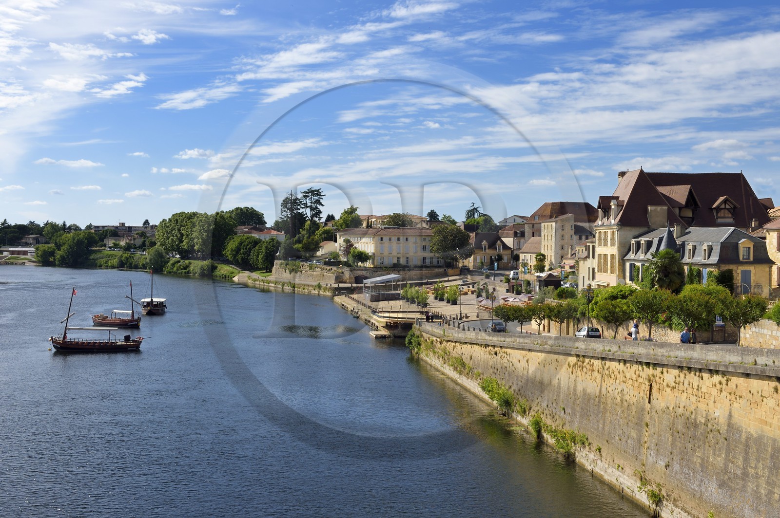 France, Dordogne (24), Bergerac, le Vieux Bergerac et les rives de la Dordogne