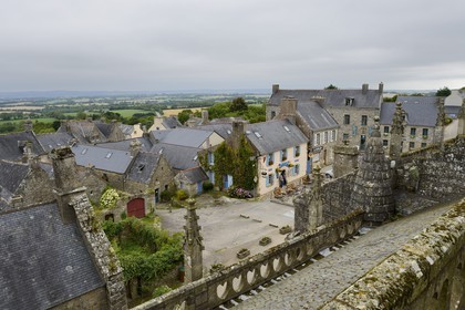 France, Finistere, Locronan, labelled Les plus Beaux Villages de France (The Most Beautiful Villages of France), town hall Square