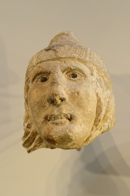 Israel, Jerusalem, Guivat Ram quarter, Israel Museum, department of archeology, head of a knight, Montfort, 13th century