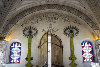 France, Alpes-Maritimes (06), Villefranche-sur-Mer, la chapelle Saint-Pierre propriété de la prud’homie des pêcheurs et décorée par Jean Cocteau