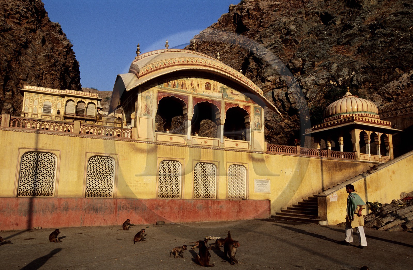 Inde, état du Rajasthan, région de Jaipur, Temple de Galta
