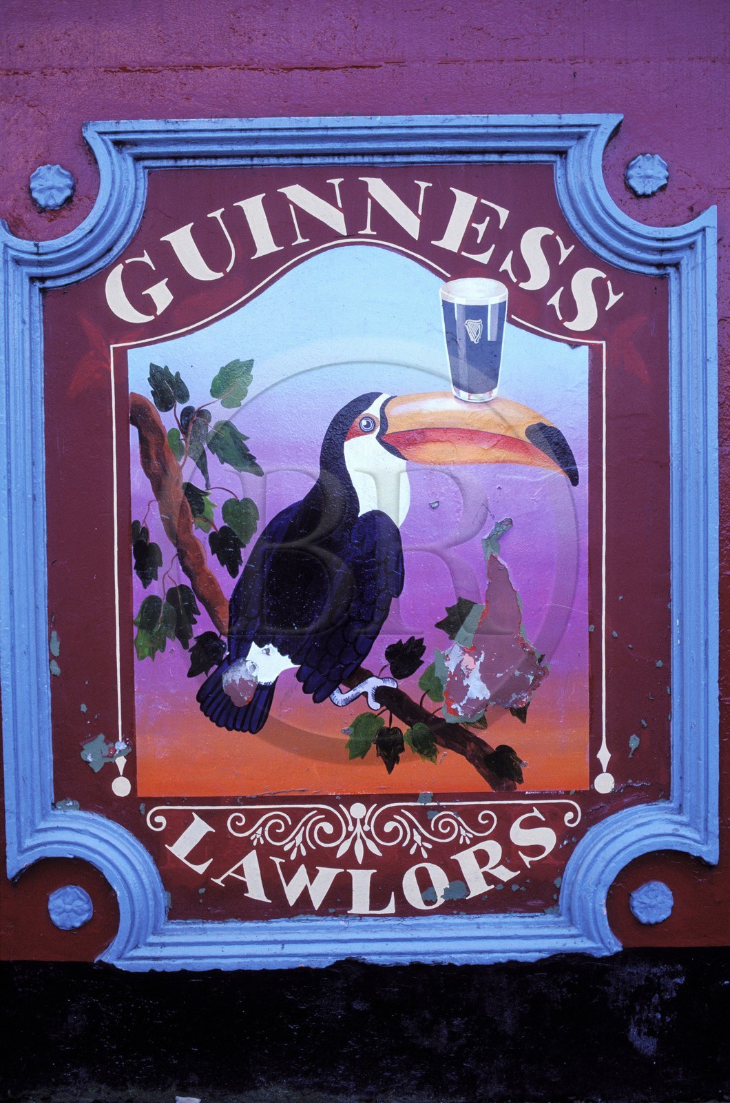 Irlande, comté de Dublin, publicité pour la bière de Guinness