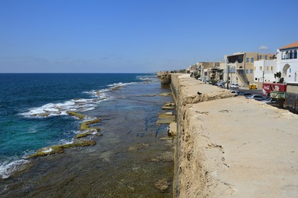 Israel, North district, Galilee, Acre (Akko), old town, listed as World Heritage by UNESCO, western sea wall
