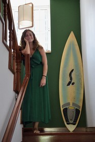 Portugal, Madeira Island, Porto da Cruz, Joaquina Freitas who manages the Jaca Hostel